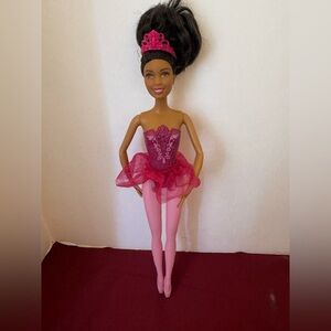 African American Career Barbie Ballerina Doll, Pink Tiara, Sheer Tutu Pretty EUC